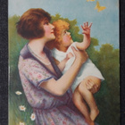 Tyylikäs vanha kortti v. 1928, siisti siltaleima - pikkukuva 1
