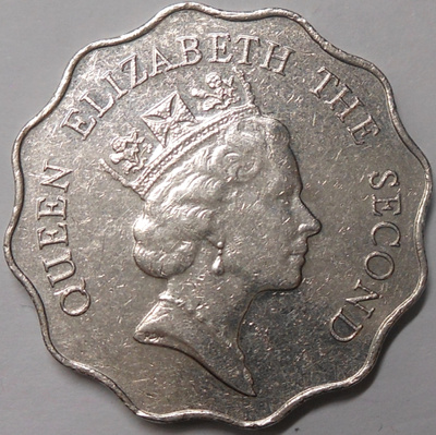 Hong Kong. 2 dollars 1988.