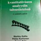 JOHDATUS KVANTITATIIVISEEN ANALYYSIIN TALOUSTIETEISSÄ - pikkukuva 1