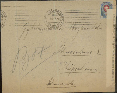 1917 13.11 kirje Tanskaan