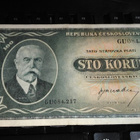 Chechoslovakia Tsekki 100 korun 1945 P63 VF - pikkukuva 1