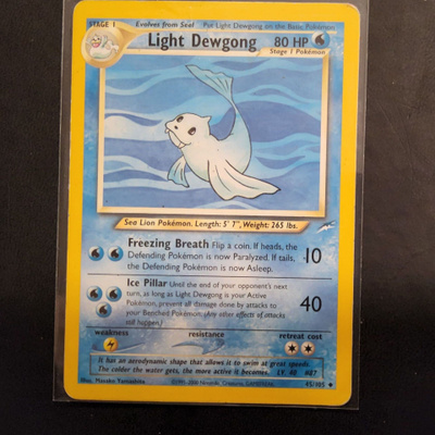 Light Dewgong #45 Pokemon Neo Destiny uncommon card