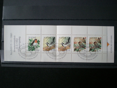 FDC-leimattu vihko Linnut 1992 - LaPe AV17 o