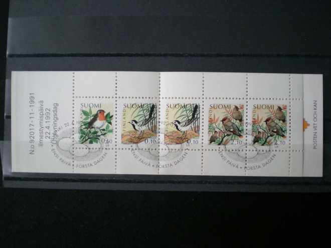 FDC-leimattu vihko Linnut 1992 - LaPe AV17 o