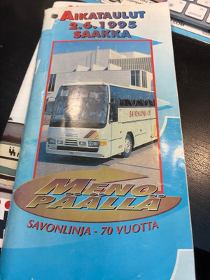 Aikataulut savonlinja 1995