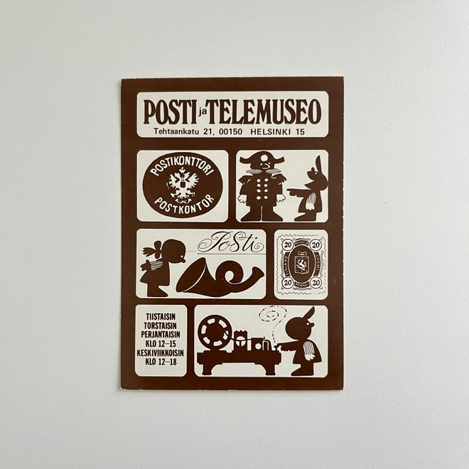 Posti ja Telemuseo - postikortti