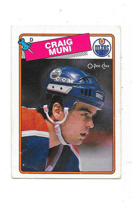 1988-89 OPC #236 Craig Muni , Edmonton Oilers RC