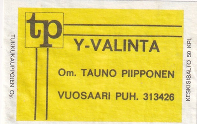 Vuosaari, Y-Valinta. Om. Tauno Piipponen .  s89