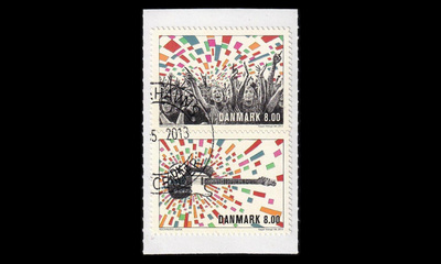 Tanska 1744-5C o Rock-musiikki (13¾) (2013)