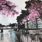Vallilan valmisverho 250 x 59cm Aurajoki - pikkukuva 1