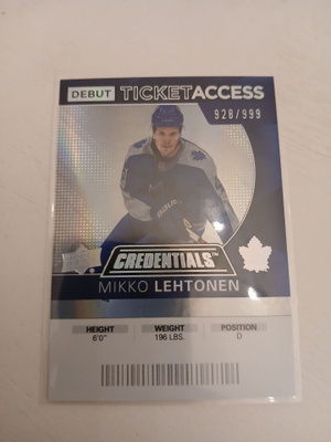 Mikko Lehtonen - Credentials 928/999, Toronto
