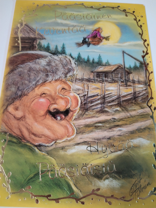 Pääsiäis  kortti,kulkematon.