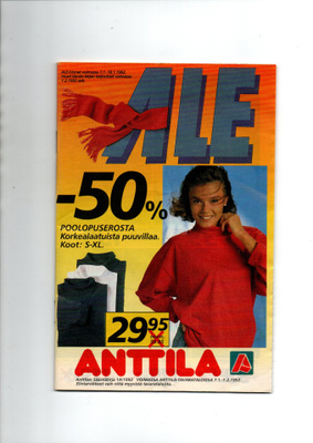 Anttilan Säästökirja n:o 1A 1992 Katso kuvat.