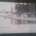 Savonlinna Olavinlinna. Rantamaisema. Wanha kulkenut kortti - pikkukuva 1