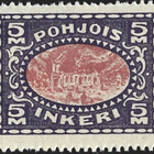 1920 Pohjois-Inkeri 5 mk * LaPe P-I 13 liimakejälkiä - pikkukuva 1