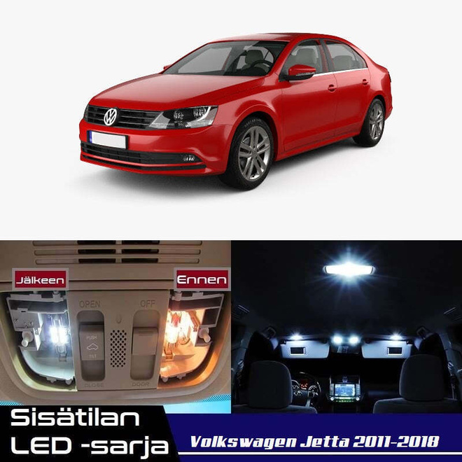 VW Jetta (5C6) Sisätilan LED-sarja 11-osainen