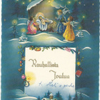 Enkeleitä seimellä -vanhahko kortti - pikkukuva 1