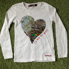 Desigual: pitkähihainen sydänpaita kääntöpaljeteilla 140 cm - pikkukuva 1