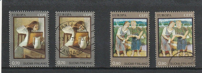 1975 Europpa-merkit leimattuna ja leimaamattomina**