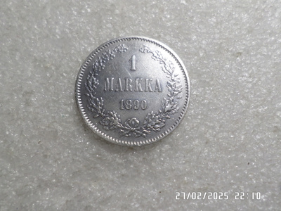 1  MK 1890   hopeaa  kulkematon kl 9.