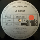 [12''] LA BIONDA: ONE FOR YOU, ONE FOR ME - pikkukuva 2