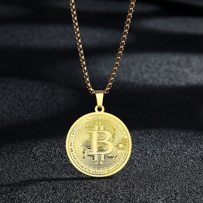 bitcoin kaulakoru, hieno, näyttävä, kulta Gold