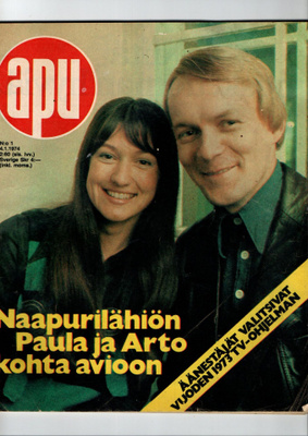 Apu n:o 1 1974 Naapurilähiö. Virrat. Alavus. Lahti. PN-vaatt