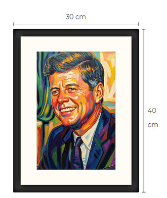 Uusi John F. Kennedy JFK art print 30 cm x 40 cm