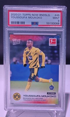 Youssoufa Moukoko Rookie PSA9 Mint Topps Now