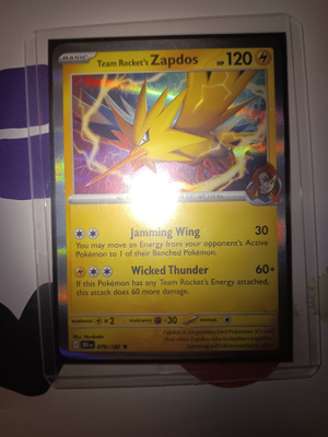 Team Rocket's Zapdos 070/182 - Scarlet & Violet Pokemon TCG