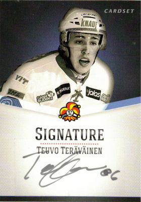 2012-13 Cardset TEUVO TERÄVÄINEN  Jokerit Signature nimmari