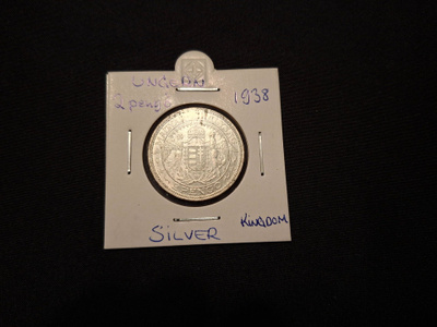 Unkari 2 Peng 1938 Hopeaa Unc