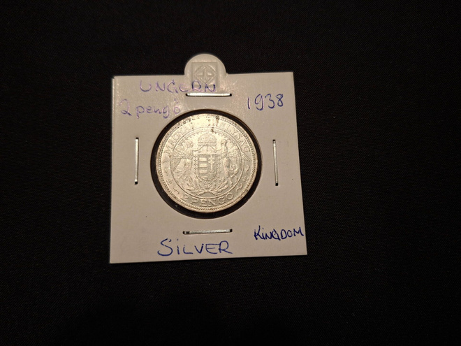 Unkari 2 Peng 1938 Hopeaa Unc