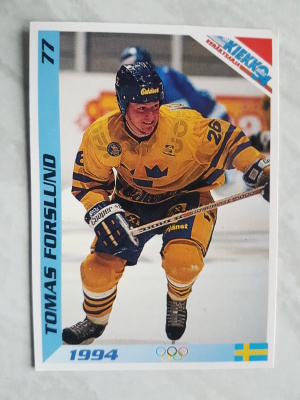 JÄÄKIEKKO KORTTI KERÄILYSARJA 94 TOMAS FORSLUND