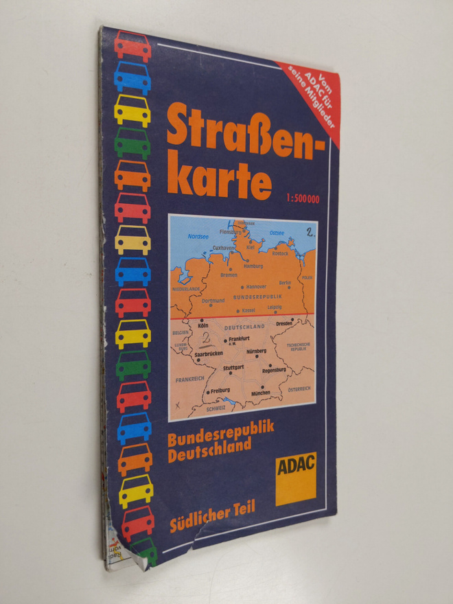 Strassenkarte Bundesrepublik Deutschland Sudlicher Teil(k...