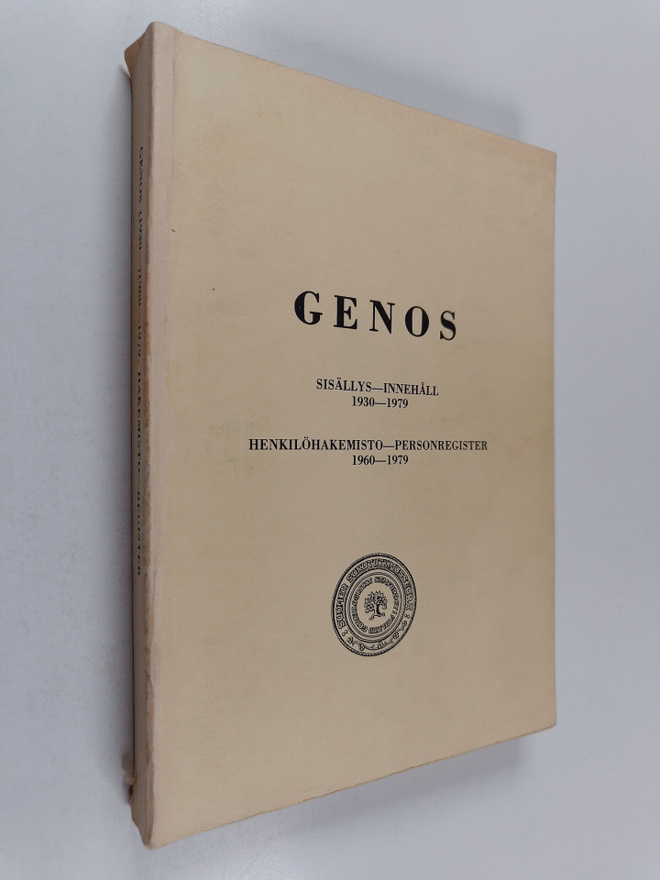 Genos : Sisällys 1930-1979 = Innehåll ; Henkilöhakemisto ...