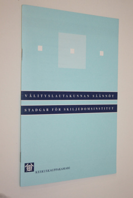 Välityslautakunnan säännöt = Stadgar för skiljedomsinstitut