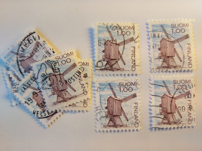 Postimerkki Tuulimylly 1,00