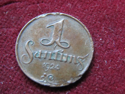 1 santims 1924 Latvia