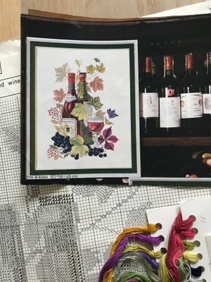 Ristipistomalli ja muliinilankoja Red Wine / Eva Rosenstand