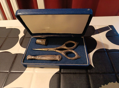 Vintage Ompelusetti hopea 925