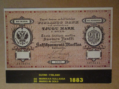 KULKEMATON 20 MARKKAA KULLASSA SUOMEN PANKKI