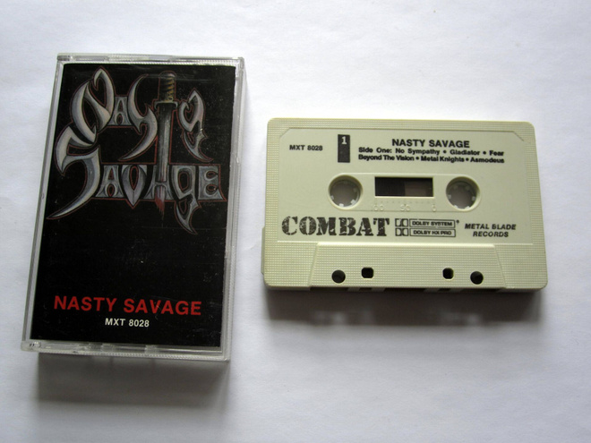 NASTY SAVAGE "1985" C-KASETTI Combat Records Usa