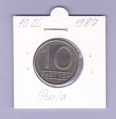 Puola 10 Zlotys v.1987 Y#152.1