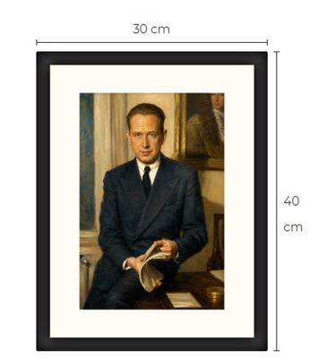 Uusi Dag Hammarskjöld YK art print kehystetty 30 cm x 40 cm