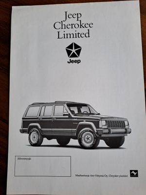 Jeep Cherokee Limited -esite 80-luvun lopusta