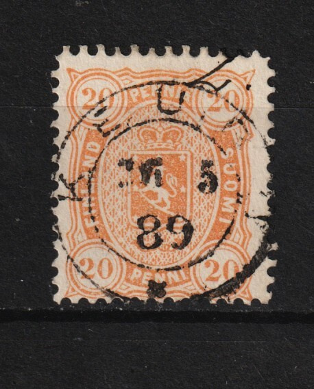 1889 20p keltainen KEURUU- loistoleimalla