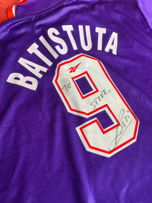 Gabriel Batistuta Fiorentina #9 Pelipaita Nimikirjoituksella