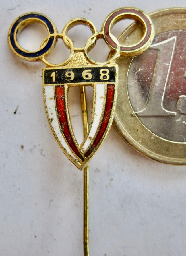 VANHA Merkki Olympia 1968 Grenoble Puola Poland NOC