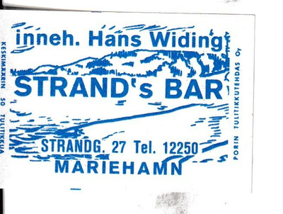 Mariehamn, Strand`s Bar, Hans Widing, s95